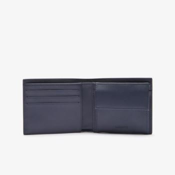 Lacoste Fitzgerald billfold in leather - Taška Pánské Tmavě Blankyt | CZ-KpnvHQ